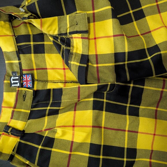 NWOT!! LTT Love Too True yellow tartan pants - US 6 - Picture 2 of 4